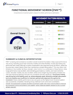 Athlete Performance Assessment Report 3